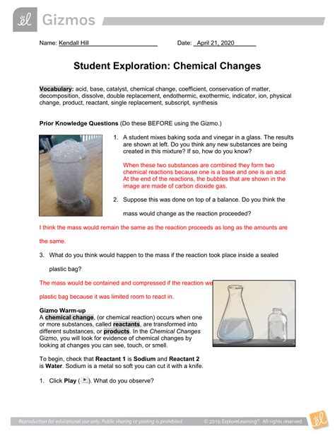 Physical and Chemical Changes (eBook) - Edward P. . Chemical changes section 1 answer key